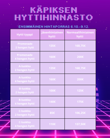 Hyttihinnasto